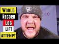 Log Lift World Record Attempt RESULTS | Luke Stoltman vs Rob Kearney