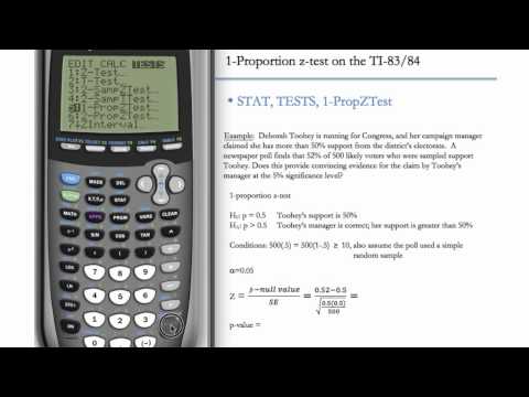 1-Proportion Z-Test (Hypothesis Testing) (TI-83 & TI-84)