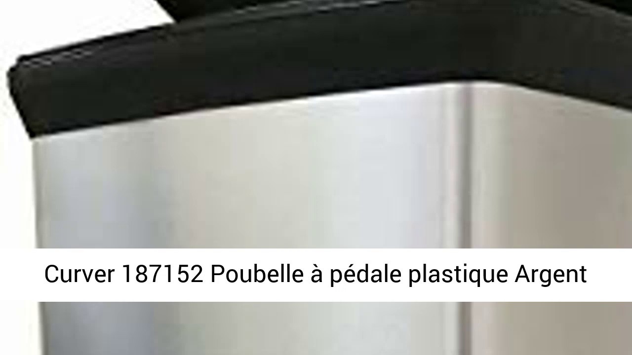 Poubelle Curver 187152 poubelle à pédale plastique argent 50 l