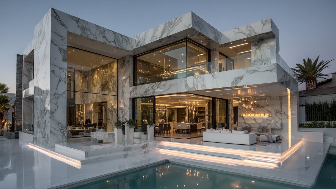 Amazing Luxurious Modern Contemporary Marble Mansion.