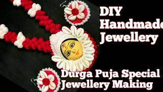 Durga Puja Special Jewellery Making | Hand Made Jewellery | Maa Durga Clay Jewellery Making At Home