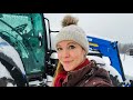 SNOW STORM! SNOW PLOWING, Cabin SNOW, And Spray Foam Adventures - Off-grid DIY Cabin Vlog5