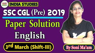 SSC-CGL 3rd March Shift 3rd || English paper solution|| Important session for CGL and CHSL||