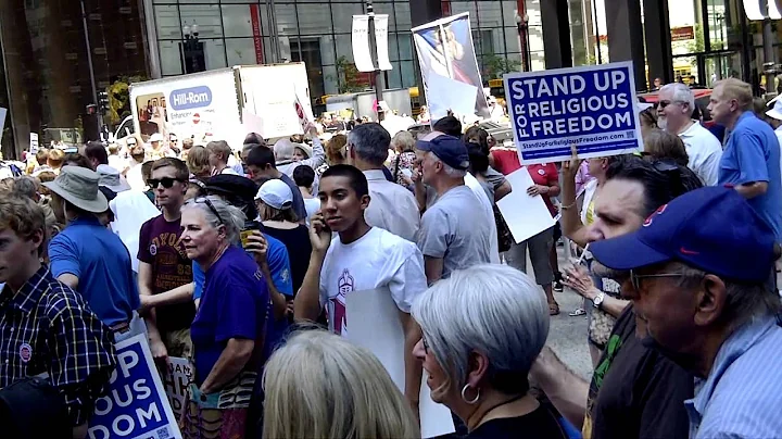Stand Up for Religious Freedom rally in Federal Plaza, Chicago