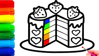 子供のための誕生日ケーキの描画と絵画 - Birtay Cake Drawing And Painting For Kids