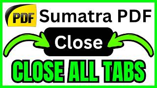 How To CLOSE ALL TABS In Sumatra PDF (QUICK & EASY) 2026