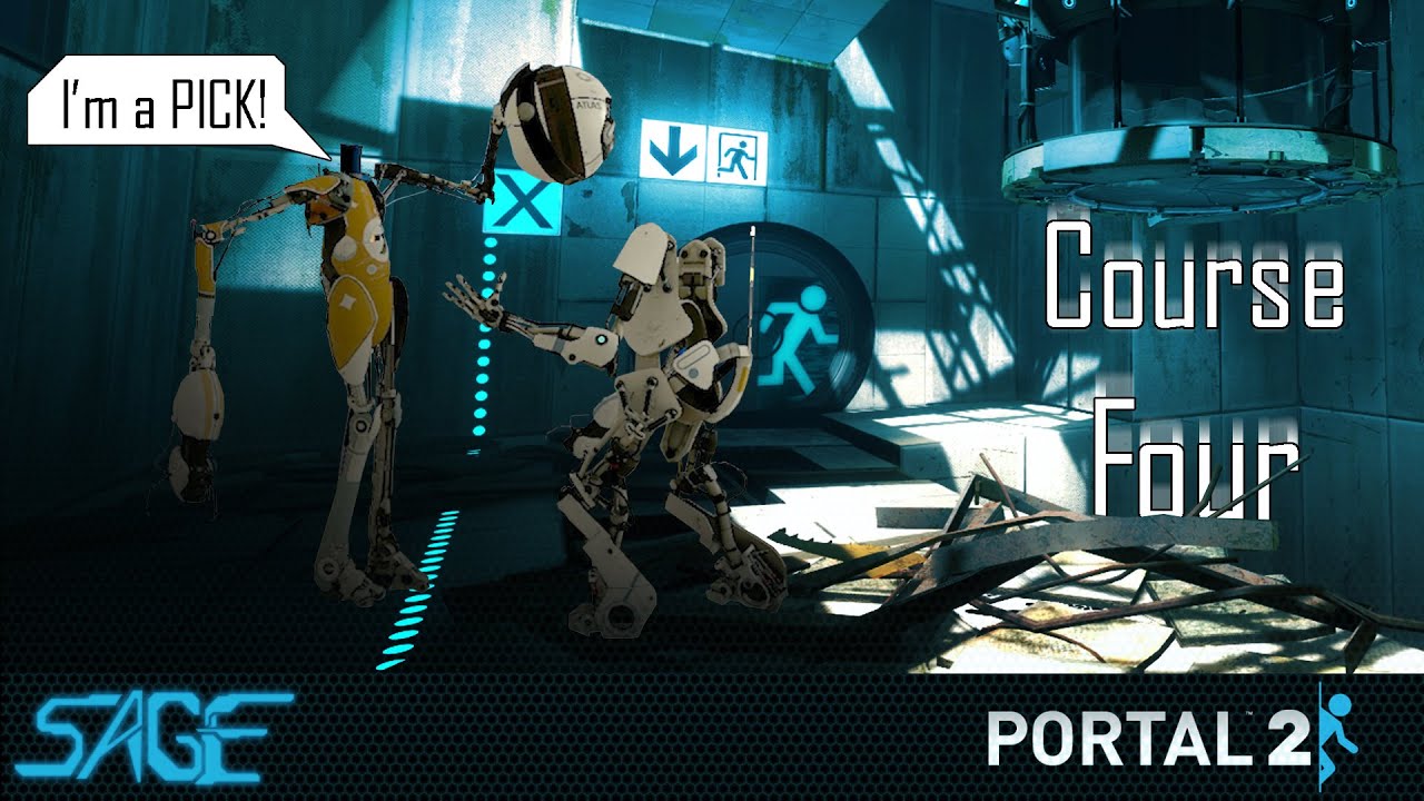 Portal 2 Co op, Course 4 (Going in circles) - YouTube