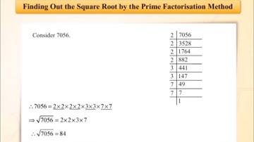 Finding square roots by repeated subtraction and prime factorisation method