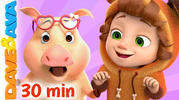 😋 Brother John | Nursery Rhymes | Farm Animals Train & More Baby Songs by Dave and Ava 😋