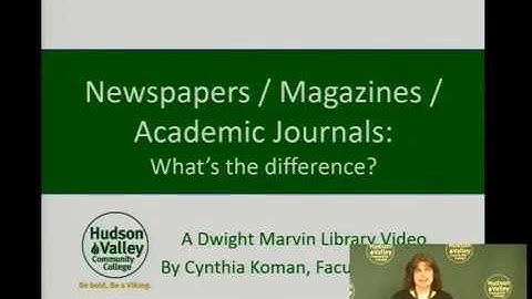 Newspapers/Magazines/Academic Journals:  What