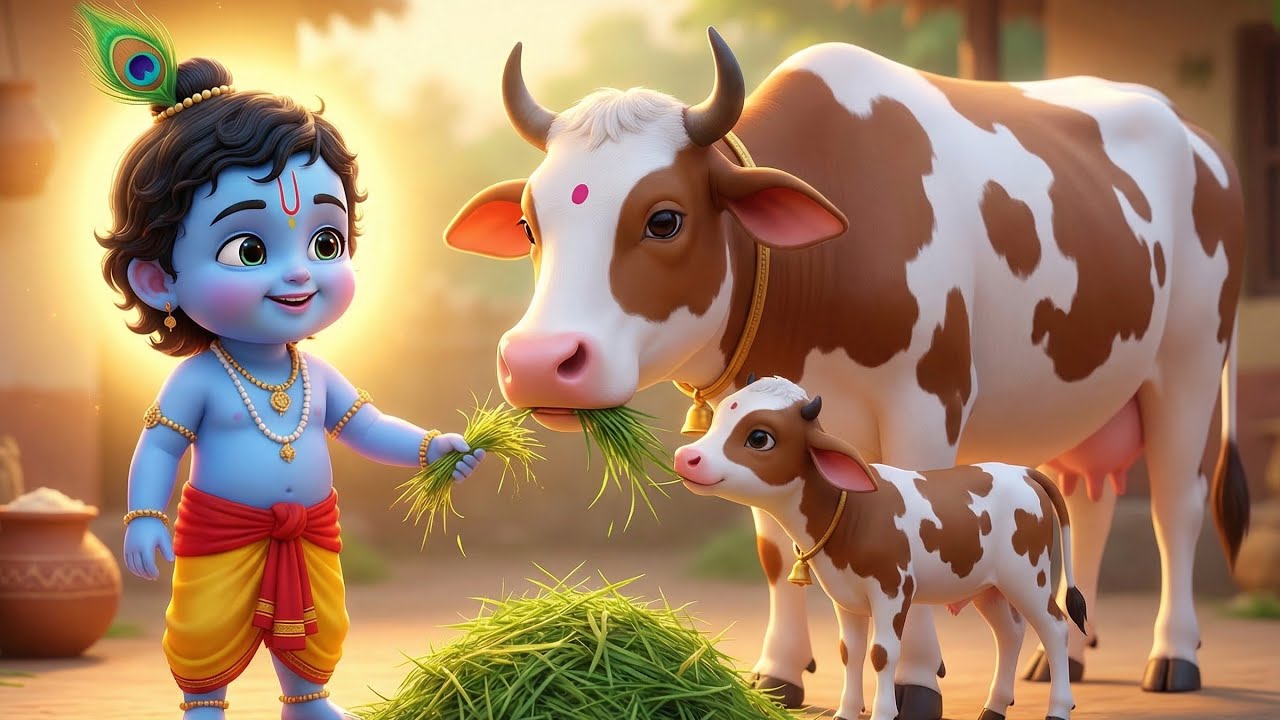 Little Krishna Song छोटी छोटी गैया - Choti Choti Gaiya Chote Chote Gwal | Krishna Song