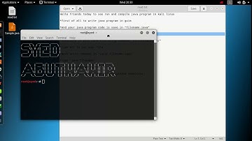 how to run and compile a java program in kali linux