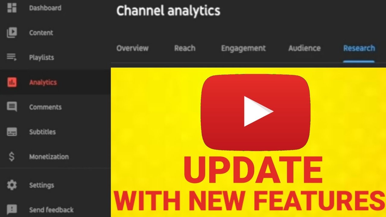 Research Option on Youtube Studio | Use of Research Tab in Youtube