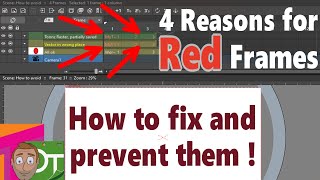 4 reasons you have red frames in OpenToonz & Tahoma2D. How to fix them. And how to prevent them