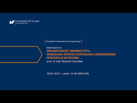 Seminarium pt. „Przyszłość kształcenia akademickiego” #1 – prof. dr hab. Ryszard Koziołek