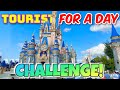 Disney's Almost IMPOSSIBLE Challenge! Attempting The Tourist For A Day Challenge At Magic Kingdom!