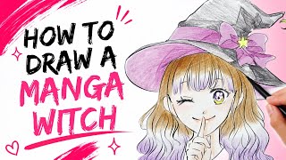 Draw A Manga Girl Witch For Halloween