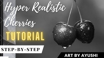 How to draw Hyperrealistic Cherries | Step-by-step - Tutorial video