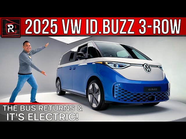 The 2025 Volkswagen ID.Buzz 3-Row Is An Electric Bus Designed To Make Vans  Cool Again 