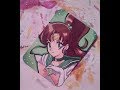 Sailor Jupiter Coloring Process 
