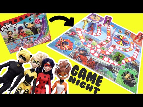 Miraculous Ladybug Game Night With Cat Noir, Vesperia, Rena Rouge Dolls! Power Up Adventure Game