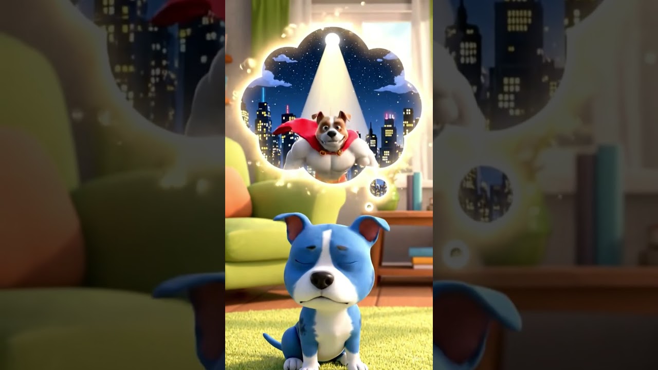 Leo the Superhero Police Dog 🐶🦸  Funny Cartoon Dream Scene