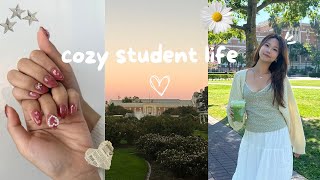 Cozy uni days 🖇️₊˚ beach with roomies, home cooking, highschool friends, nails