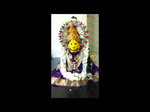 Varalakshmi Vratham idol saree decoration draping for idol  Varamahalakshmi Pooja or Habba  2017