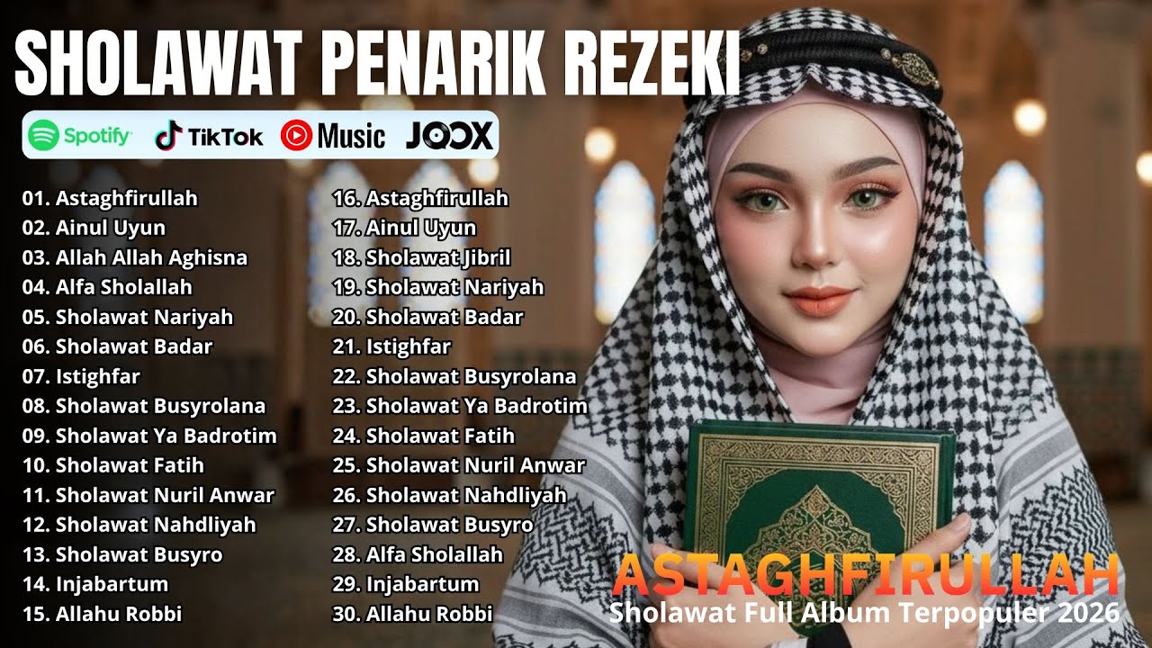 SHOLAWAT PENYEJUK HATI FULL ALBUM | Astaghfirullah, Ainul Uyun, Alfa Sholallah | Viral 2026