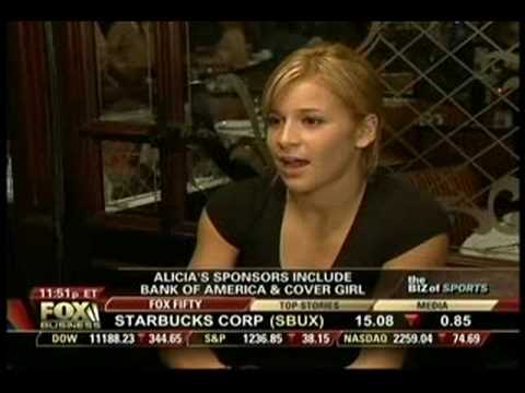 Watch the anchor Cody of "Happy Hour" on the Fox Business Network hit on olympic gymnastic superstar Alicia Sacramone! ...Oh, and the Dow dropped over 340 points and the economy is tanking...