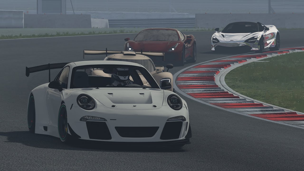 Ruf RGT-8 GT3 Body Kit VS Ferrari 488 GTB VS Ultima RS LM VS Mclaren 720S At Okayama Circuit
