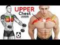 BEST 6 EXERCISES Killer Upper Chest Workout 🔥