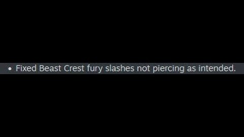 Beast crest now ignores block and parries while in fury