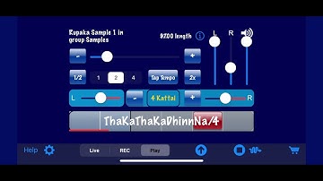 My TalaVadyam App Preview - "Play" view showing the Tala/Sequence Visualizer