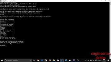 Delete Databases in MySql using cmd