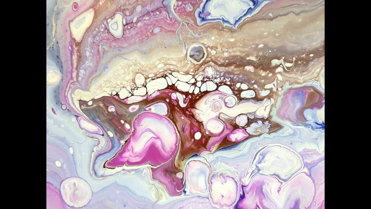 Acrylic Fluid Art l Dirty Pour Flip Cup on Wood Panel - YouTube
