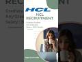 Latest HCL Recruitment For Freshers | Any Graduate Can Apply #hcl
