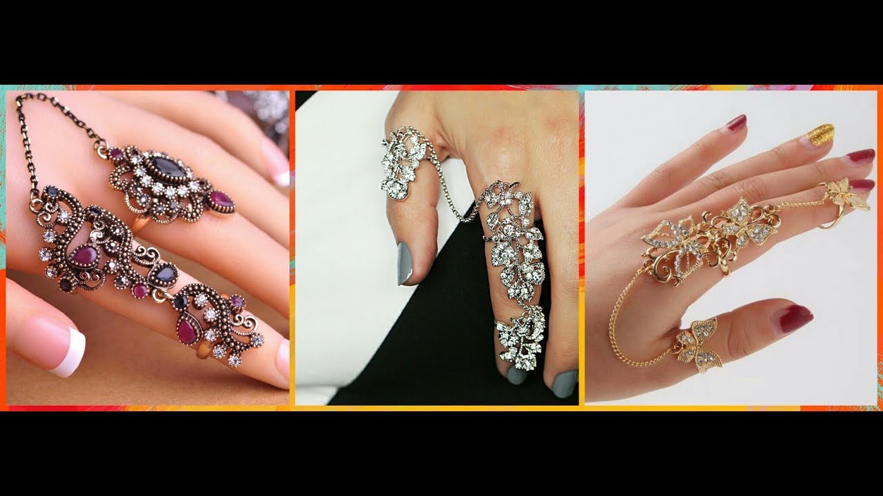 Unique designer double finger ring - YouTube