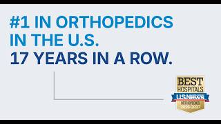 HSS Ranked #1 in Orthopedics & #3 in Rheumatology by U.S. News & World Report (2026-2027)