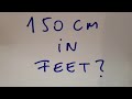 150 cm in feet?