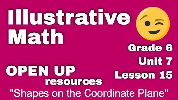 😉 6th Grade, Unit 7, Lesson 15 "Shapes on the Coordinate Plane"  IM Math