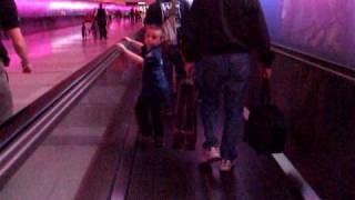 Traveling to concourse b in Detroit Michigan Airport
