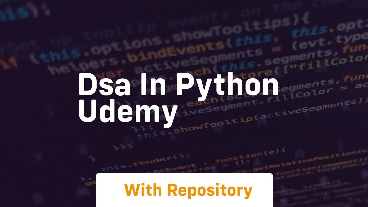 dsa in python udemy - YouTube