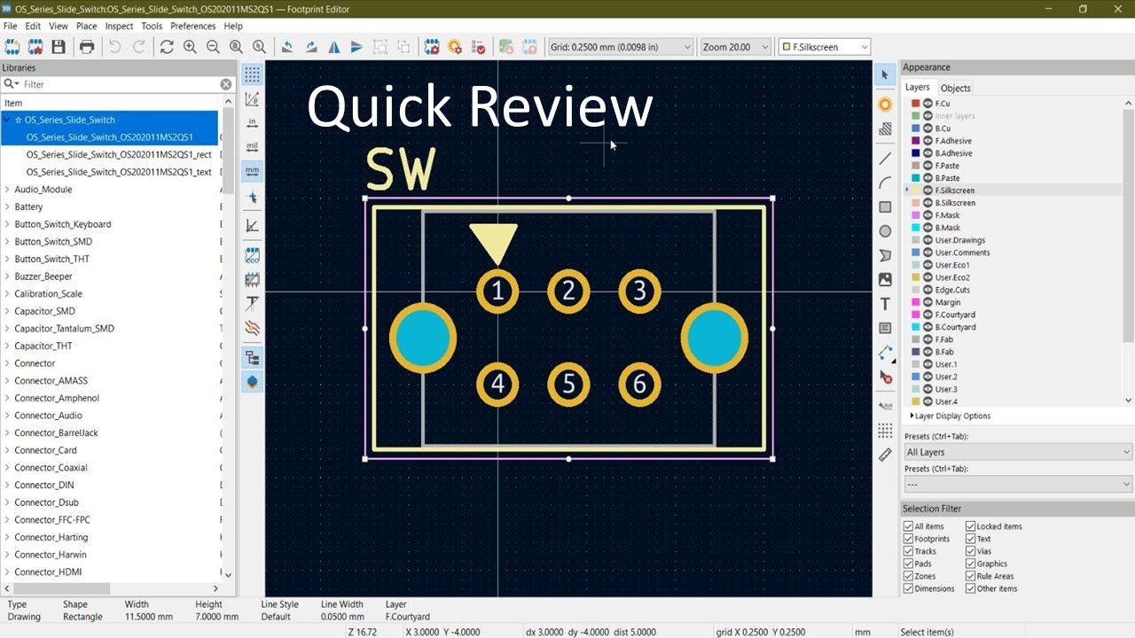 09 Footprint Fast-track: Quick Review of Creating Custom Footprints in