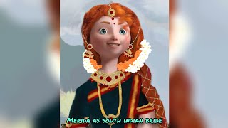 Princess Merida as south indian bride#disneyprincessassouthindianbride#shorts