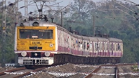 Super Speedy Colourful EMU Local Trains Skipping Huge Curve Back to Back | Eastern Railways