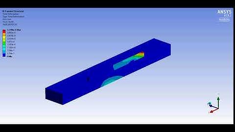 Deformation distribution of sample P1D1x3 - sliced geometry