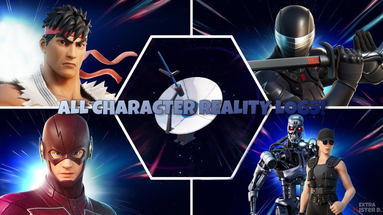 Fortnite All Character Reality Logs (Kratos, Master Chief, The Flash, Tron and more!)