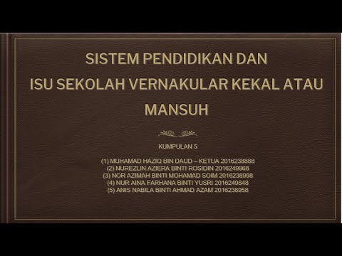 SISTEM PENDIDIKAN DAN ISU SEKOLAH VERNAKULAR KEKAL ATAU ...