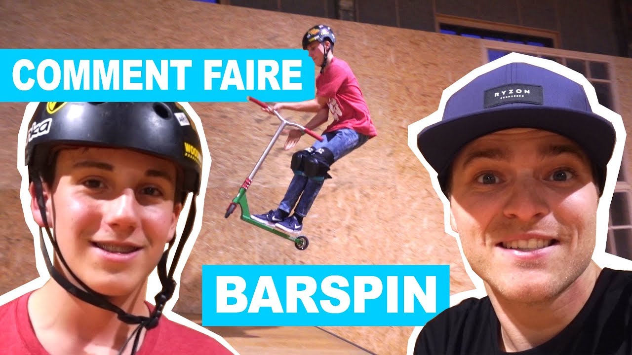 COMMENT FAIRE BARSPIN EN TROTTINETTE - YouTube